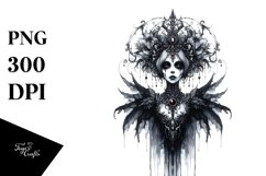 Detailed Gothic Fairy | Sublimation | Clipart Product Image 3