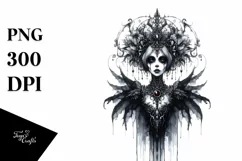 Detailed Gothic Fairy | Sublimation | Clipart Product Image 3