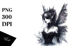 Detailed Gothic Fairy | Sublimation | Clipart Product Image 3