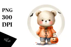 Cute Baby Bear Halloween PNG Product Image 1