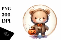 Cute Baby Bear, Washed Watercolor PNG Product Image 3