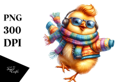 Cute Baby Chicken with Cool Haircut, Transparent PNG Product Image 1