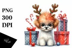 Expressive Poodle with Crazy Haircut PNG Product Image 1