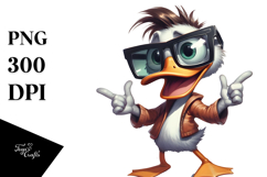 Exaggerated Duck with Sunglasses PNG Product Image 1