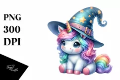 Colorful Baby Unicorn PNG Product Image 3