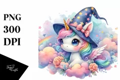 Colorful Baby Unicorn PNG Product Image 1