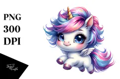 Vibrant Baby Unicorn PNG Product Image 1
