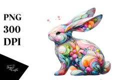 Colorful Pastel Bunny Made of Title Product Image 1