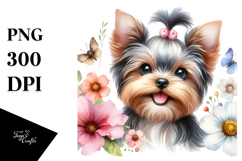 Happy Yorkshire Terrier, Adorable and Bright, PNG Product Image 1