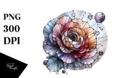 Abstract Stained Ranunculus Watercolor Splash Product Image 3