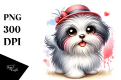 Cute Cartoon Havanese Dog, High-Res PNG Product Image 1