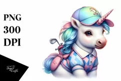 Colorful Baby Unicorn PNG Product Image 1