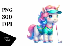 Colorful Baby Unicorn PNG Product Image 3