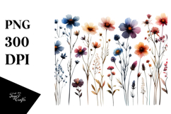 Wildflower Silhouettes PNG Product Image 1