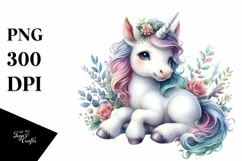 detailed baby unicorn image, Transparent PNG Product Image 3