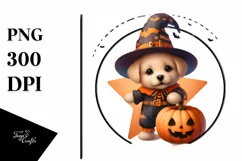 Cute Baby Puppy Halloween PNG Product Image 1