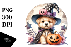 Watercolor Vibrant Drawing of a Cute Baby Puppy, Transparent Product Image 1