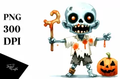 Zombie Halloween Clipart, PNG Product Image 1