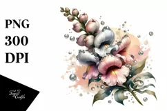 Shiny Snapdragon Made of Material | Clipart Product Image 1