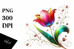 Watercolor Luxury Flower Splash Clipart Product Image 1