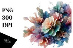 -like Carnation Watercolor Clipart Product Image 1