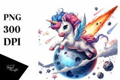 Colorful Baby Unicorn PNG Product Image 1