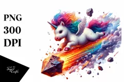 Colorful Baby Unicorn PNG Product Image 3
