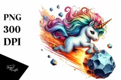 Colorful Baby Unicorn PNG Product Image 3