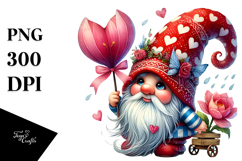Detailed Valentine Gnome Art Product Image 1