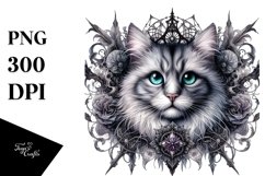 Detailed Gothic Cat Gothic Clipart Product Image 1