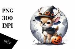 Cute Baby Deer Halloween PNG Product Image 3