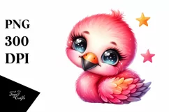 Colorful Baby Flamingo Clipart Product Image 3