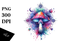 Magical Celestial Mushroom Tarot PNG Product Image 1