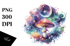 Colorful Magical Mushroom Clipart Product Image 1