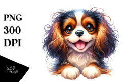 Cute Cavalier King Charles Spaniel, PNG Product Image 1