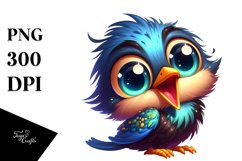 Colorful Cartoon Starling Clipart Product Image 1