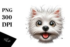 Crazy Fur West Highland White Terrier | Fun Cartoon Product Image 1