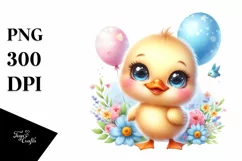 Colorful Baby Duck Clipart Product Image 1