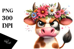 Holstein Cow with Large Udder PNG Product Image 1