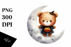 Cute Baby Bear Halloween PNG Product Image 3