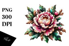 Stained Peonies | Abstract | Watercolor Product Image 1