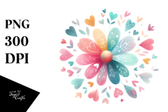 Boho Heart Flower PNG Product Image 1