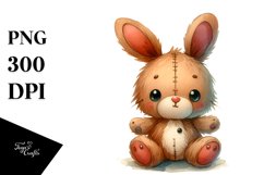 Smiling Cute Baby Old Plush Bunny Clipart Product Image 3