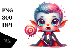 Funny Vampire Lollipop PNG Product Image 1