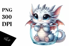 Cute Small Baby Dragon Smiling | Clipart Product Image 3