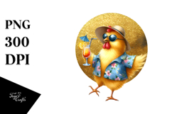 Chicken Wearing Beachwear, Transparent PNG Product Image 1