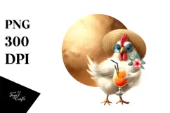 Chicken Wearing Beachwear, Transparent PNG Product Image 1