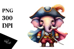 Colorful Watercolor Elephant Musketeer Suit Product Image 1