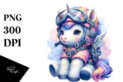 Baby Unicorn in Mountaineer&#039;s Gear, PNG Product Image 3