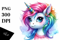 Funny Baby Unicorn PNG Product Image 3